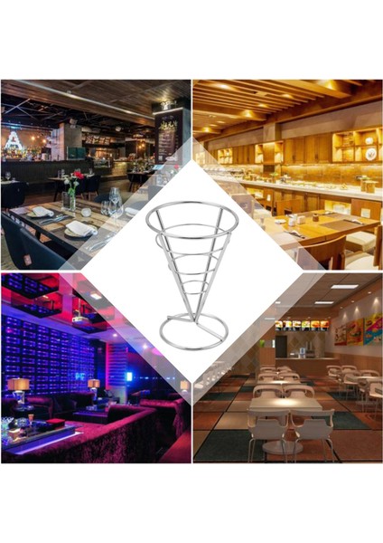 4 Adet Patates Kızartması Standı Koni Sepeti Kızartma Tutucu Dip Tabak Koni Aperatif Kızarmış Tavuk Vitrin Rafı Gıda Rafları Kase (Yurt Dışından) indirimleri