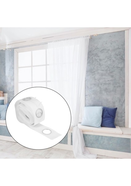 5m Kuşgözü Perde Bandı 40 Yüzük Aksesuarları Dikiş Gümüş Perdeler Jaluzi Yeni (Yurt Dışından) fırsatları