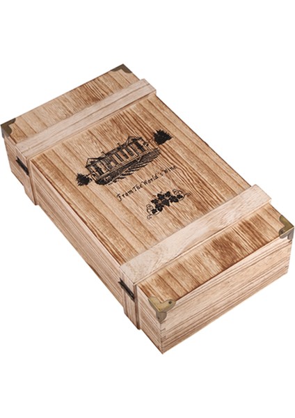 Vintage Ahşap 2 Kırmızı Şarap Şişesi Kutusu Taşıyıcı Sandık Vaka Depolama Taşıma Ekran Tutucu Doğum Günü Partisi Noel Hediyesi (Yurt Dışından) indirimleri