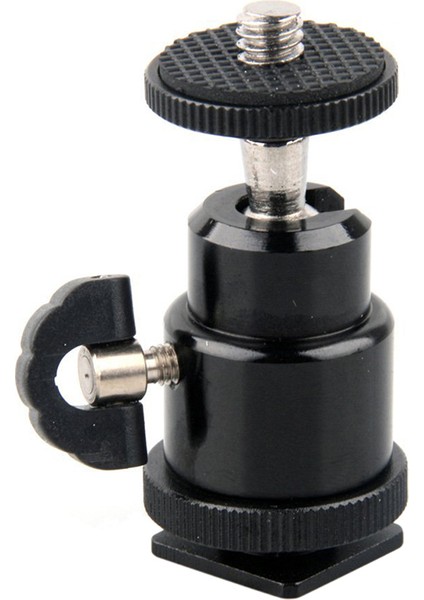 Alüminyum Alaşımlı Mini Küresel Kafa 1/4" Montaj Flaş Pabucu ile Dslr Slr Dc Kamera Mini Dv Monitör Vb. Için (Yurt Dışından) fırsatları