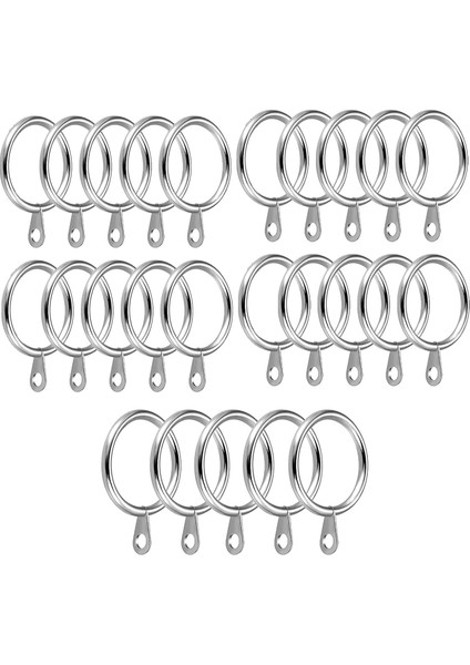 24'lü Paket Metal Perde Halkaları, Perde Direkleri, Çubuklar ve Perdeler Için 30MM Iç Çaplı Kuşgözü, Gümüş (Yurt Dışından)