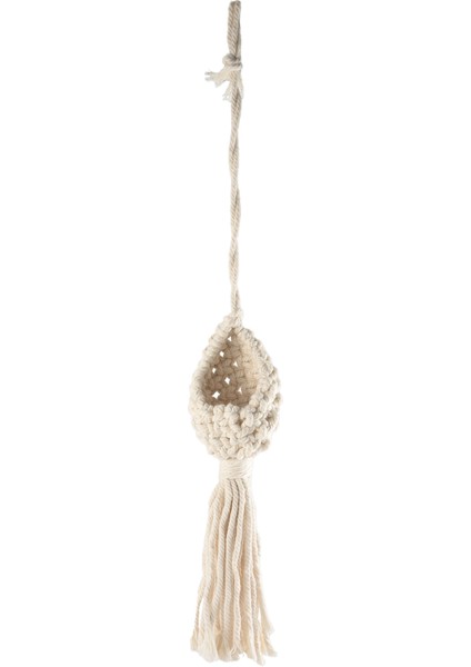 Boho Makrome Hava Tesisi Askı Tillandsia Asılı Sepet Halat Tutucu Çiçek Ev Dekor (13 Cm) (Yurt Dışından)