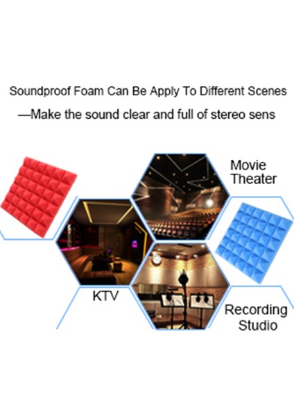 24 Adet 30X30X2.5CM Ses Yalıtımı Pamuk Ses Yalıtım Köpüğü Ses Yalıtım Köpüğü (Yurt Dışından) fırsatları