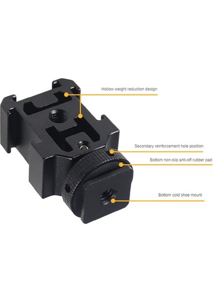 Dslr Kamera Için Üçlü Sıcak Ayakkabı Montaj Adaptörü Braket Standı Tutucu LED Video Mikrofon Flaş Işığı, A (Yurt Dışından) modelleri