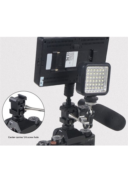 Dslr Kamera Için Üçlü Sıcak Ayakkabı Montaj Adaptörü Braket Standı Tutucu LED Video Mikrofon Flaş Işığı, A (Yurt Dışından) indirimleri