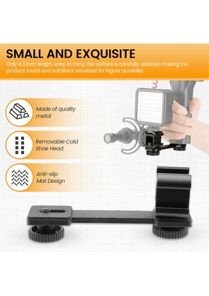 Üçlü Soğuk Ayakkabı Montajı Evrensel Uzatma Braketi Tutucu Adaptörü LED Video Işığı Dslr Telefon Gimbal Sabitleyici (Yurt Dışından) fırsatları