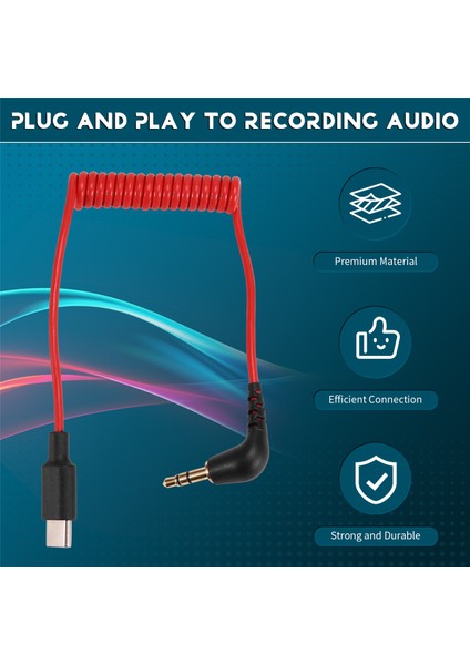 Rode Wireless Go Iı Için Type-C - 3,5 mm Kablo, Dik Açı Trs Erkek Dac Aux Adaptörü Ses Kablosu Değişimi (Yurt Dışından) indirimleri
