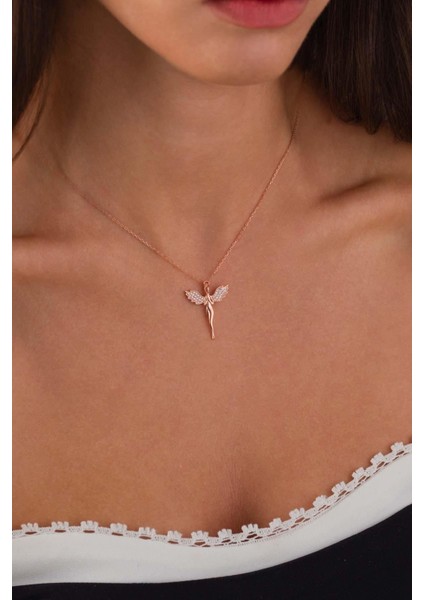 Melek Figürlü Gümüş Kolye indirimleri