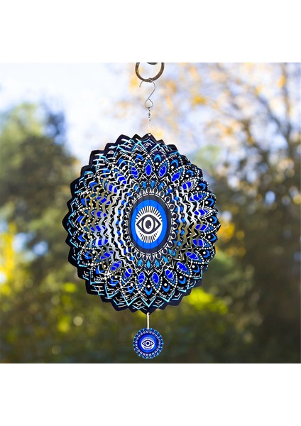 Mandala Göz Rüzgar Döndürücü Metal 3D Dönen Rüzgar Çanları Lüks Sanat Bahçe Asılı Açık Hava Dekorasyonu (Yurt Dışından) modelleri