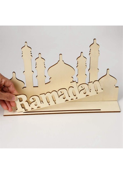 Ramazan Ahşap Süslemeler Eid Muak Masa Dekorasyonu Müslüman Ramazan Festivali Dekorasyonu E (Yurt Dışından) modelleri