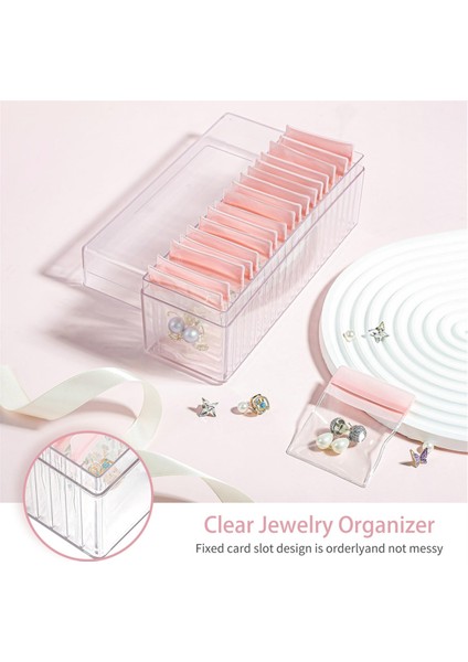 Akrilik Mücevher Kutusu, 20 Pvc Taşınabilir Anti Oksit Fermuarlı Çantalı Şeffaf Mücevher Düzenleyici, Seyahat Mücevher Kutusu (Yurt Dışından) indirimleri
