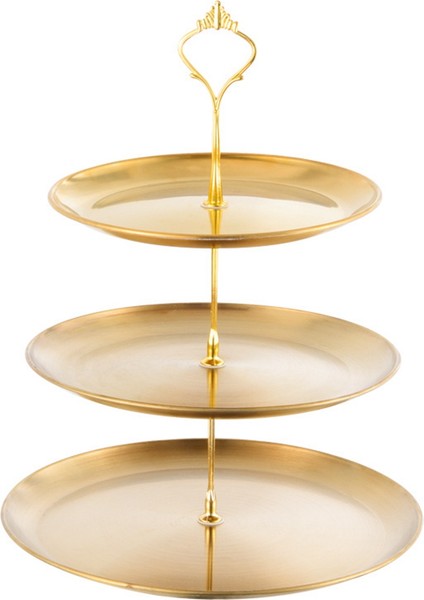 Kek Standı Paslanmaz Çelik Katmanlı Cupcake Standı 3 Katmanlı Tepsi Tabaklar Masa Kulesi Kek Tabakları Parti Için Tatlı Tutucu (Yurt Dışından)