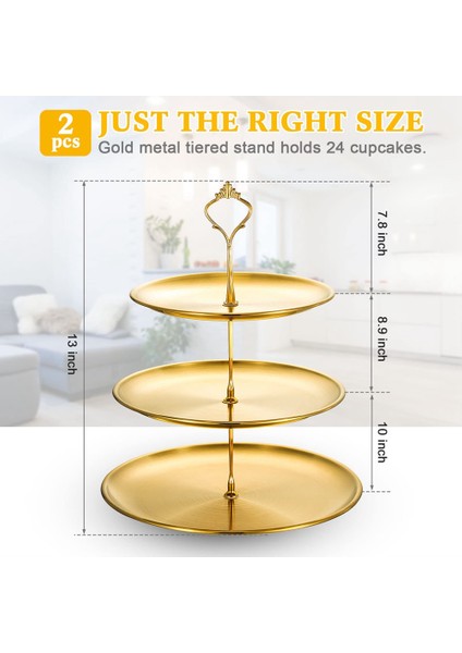 Kek Standı Paslanmaz Çelik Katmanlı Cupcake Standı 3 Katmanlı Tepsi Tabaklar Masa Kulesi Kek Tabakları Parti Için Tatlı Tutucu (Yurt Dışından) modelleri