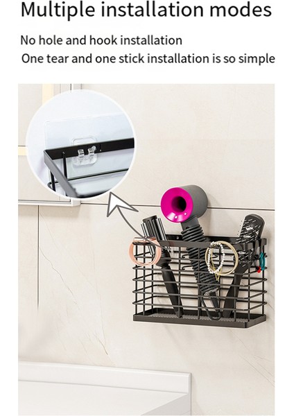 Saç Aletleri Düzenleyici - Saç Kurutma Makinesi Tutucu / Saç Kurutma Makinesi Tutucu Dolap Kapağı, Banyo Düzenleyici Saç Bakım Saklama Sepeti (Yurt Dışından) modelleri