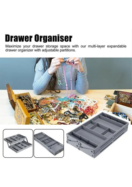 2/3 Katmanlı Mücevher Sergileme Istiflenebilir Zarif Mücevher Tutucu Taşınabilir Yüzük Küpe Kolye Düzenleyici Saklama Kutusu D (Yurt Dışından) modelleri