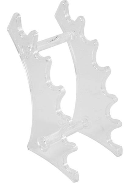 Akrilik 6 Yuvalı Ekran Standı, Kaş Dolma Kalem Kalem Takı Makyaj Fırça Raf Ev Ofis Mağaza Kullanımı Için Organizatör Tutucu, Şeffaf (Yurt Dışından)