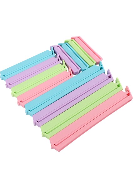 12X Mutfak Plastik Saklama Gıda Aperatif Mühür Kilitli Torba Klipsleri Mühürleyen Kelepçe S,m,l (Yurt Dışından)