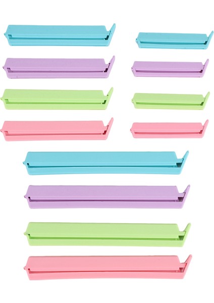 12X Mutfak Plastik Saklama Gıda Aperatif Mühür Kilitli Torba Klipsleri Mühürleyen Kelepçe S,m,l (Yurt Dışından) fiyatları