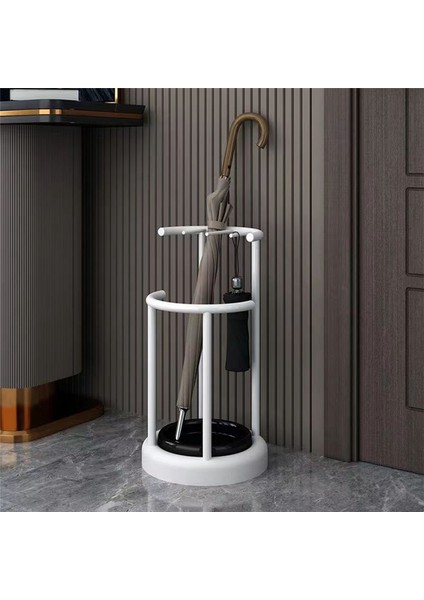 Ev Dairesel Şemsiye Tutucu Çıkarılabilir Damlama Tepsisi Standı Şemsiyeler Giriş Dekoratif Raf Düzenleyici Beyaz (Yurt Dışından) fiyatları