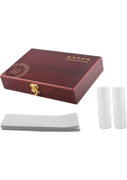 50 Adet Ahşap Para Koruma Ekran Kutusu Saklama Kutusu Tutucu Yuvarlak Kutu Hatıra Toplama Kutusu (Yurt Dışından) fiyatları