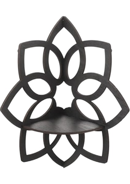 Lotus Köşe Rafları, Ahşap Çiçekler Duvar Köşe Rafları Yüzen Raflar Kristal Sergileme Rafı Boho Duvar Köşe Rafları (Yurt Dışından)