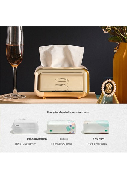 Lüks Altın Doku Kutuları Depolama Peçete Tutucu Kağıt Kutusu Organizatör Süsleme Zanaat Masaüstü (Yurt Dışından) fiyatları