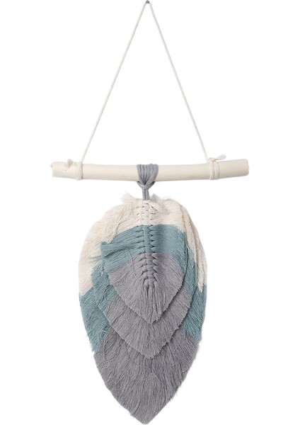 Çok Renkli Yaprak Şekilli Makrome Duvar Askısı Pamuklu Dokuma El Yapımı Duvar Dekoru Yatak Odası Ev Dekorasyonu C (Yurt Dışından) fiyatları