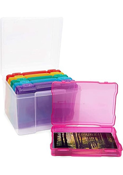 5x7 Inç Fotoğraf Kılıfları ve Toka Tasarımlı Şeffaf Craft Keeper 6 Iç Kutu Plastik Saklama Kabı Kutusu A (Yurt Dışından) fiyatları