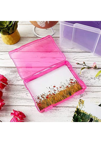5x7 Inç Fotoğraf Kılıfları ve Toka Tasarımlı Şeffaf Craft Keeper 6 Iç Kutu Plastik Saklama Kabı Kutusu A (Yurt Dışından) modelleri