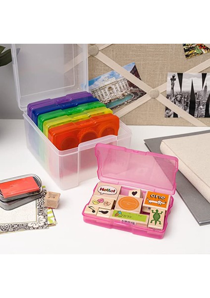 5x7 Inç Fotoğraf Kılıfları ve Toka Tasarımlı Şeffaf Craft Keeper 6 Iç Kutu Plastik Saklama Kabı Kutusu A (Yurt Dışından) fırsatları