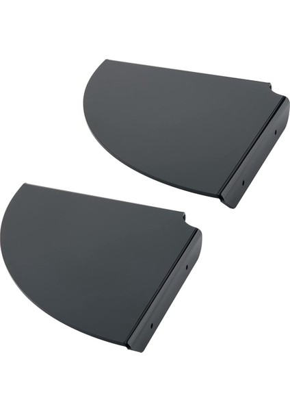 2 Adet Akrilik Duvara Montaj Yüzer Köşe Rafları Çeyrek Duş Rafı Asılı Köşe Rafları Duvar I (Siyah) (Yurt Dışından)