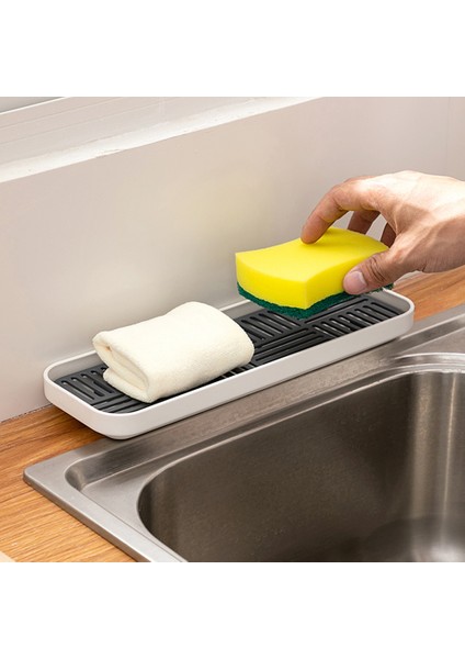 Lavabo Sabunluk Süngerlik Dak Sofra Takımı Tahliye Tepsisi Bulaşık Yı Fırçası Mutfak Depolama Tepsileri Mutfak Düzenleyici A (Yurt Dışından) indirimleri