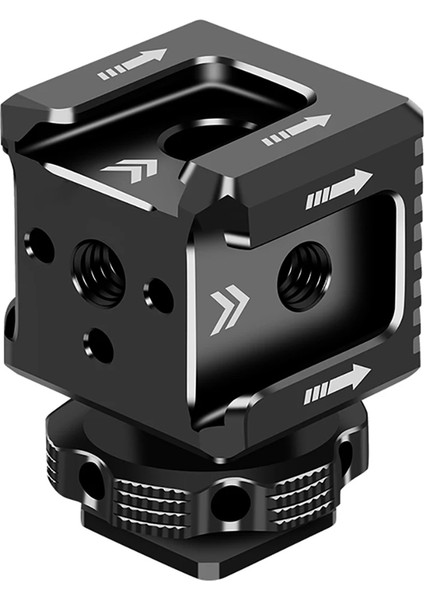 Üçlü Sıcak Yuva Montaj Adaptörü 1/4 Arri Delikli Sıcak Yuva Monitör Tabanı Mikrofon Dolum Işığı Braketi Tutucu Slr Kamera Kafesi Için (Yurt Dışından)