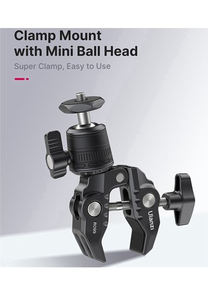 Ulanzi R099 Süper Kelepçe Kamera Montajı 360° Ayarlanabilir Mini Küre Başlığı, Gopro, Dslr, Monitör, Motosiklet Takımı Için Sihirli Kol (Yurt Dışından) indirimleri