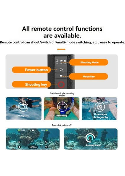 Telesın Selfie Çubuğu Yüzdürme Çubuğu Selfie Çubuğu El Kayışı ile Gopro Hero 8 9 10 11 12 13 Için Kablosuz Uzaktan Kumanda (Yurt Dışından) modelleri