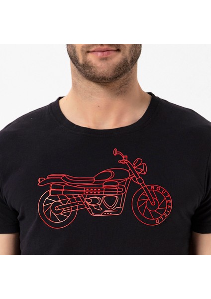 Tj Erkek Siyah Tişört