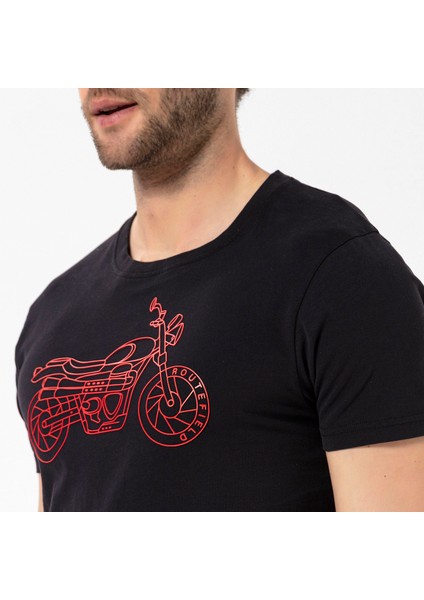 Tj Erkek Siyah Tişört