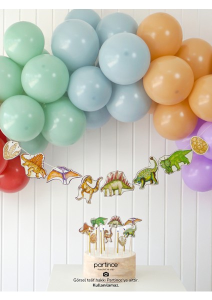 Dinozor Konseptli Doğum Günü Balon Zincir Seti Dinozor Tema Balon Zinciri fırsatları