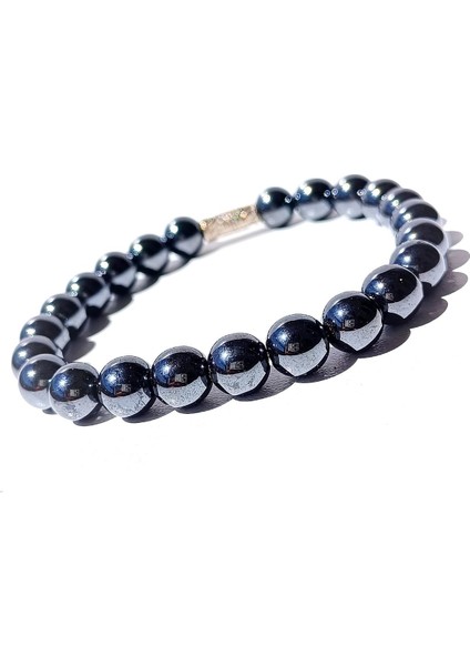 Doğal Hematit Taş Bileklik, Şık ve Enerjik Takı (8 Mm) indirimleri