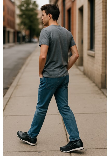 GR0022 Hakiki Yumuşak Deri Ortopedik Hafif Poli Taban Gizli Bağcıklı Sneaker Erkek Ayakkabı