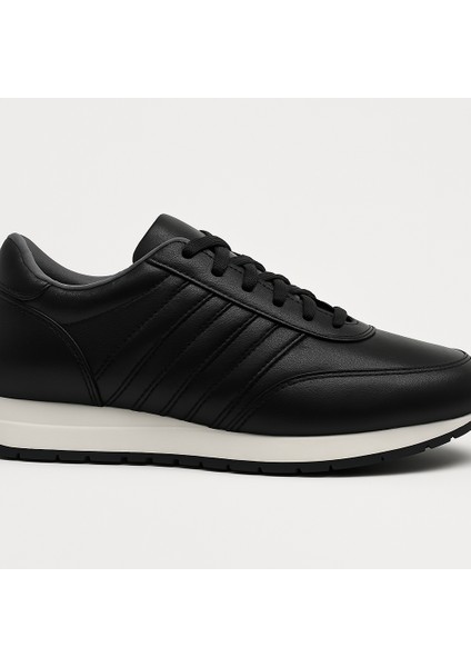 GR0022 Hakiki Yumuşak Deri Ortopedik Hafif Poli Taban Gizli Bağcıklı Sneaker Erkek Ayakkabı