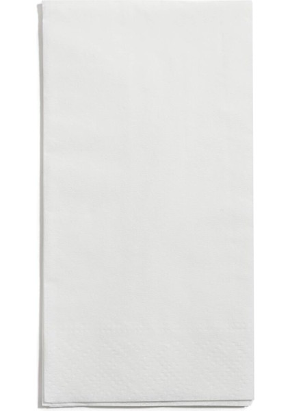Çift Kat Beyaz Garson Katlama Peçete 1/ 8 24X24 cm (Açık Hali) 2400 Adet