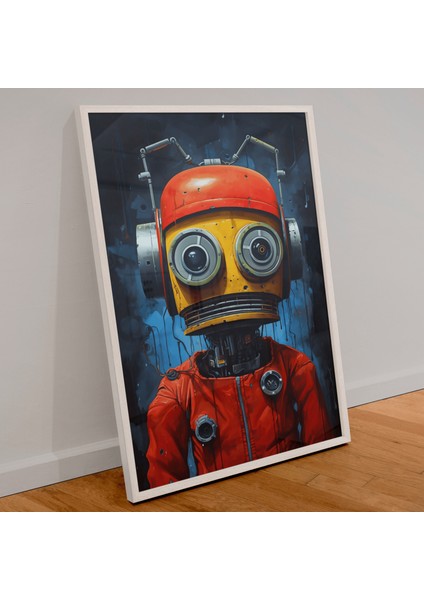 500 Parça Puzzle Kırmızı Astronot Kıyafeti, Robot Dijital Sanat Modern Bilim Kurgu