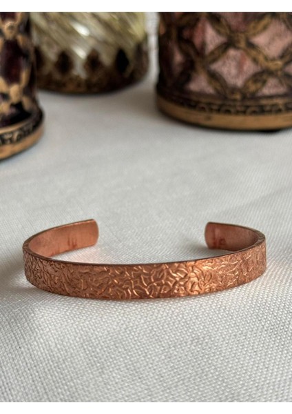 Her Bileğe Uygun, Bakır Yaprak Desenli Zarif Bileklik, Kahverengi fiyatları