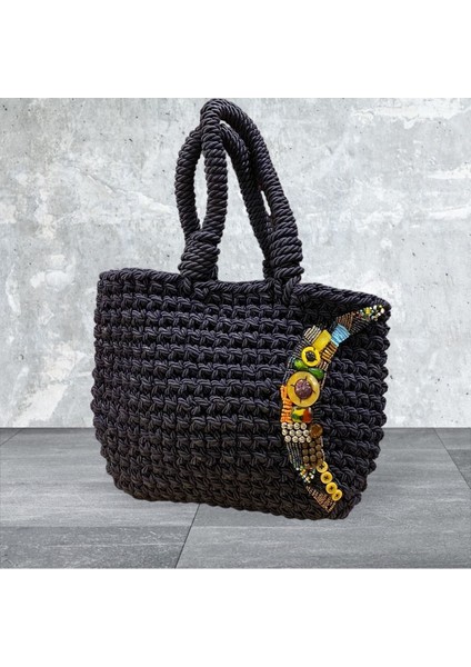 Lacivert Örgü Çanta, Şık ve Kullanışlı El Işi Aksesuar. fiyatları