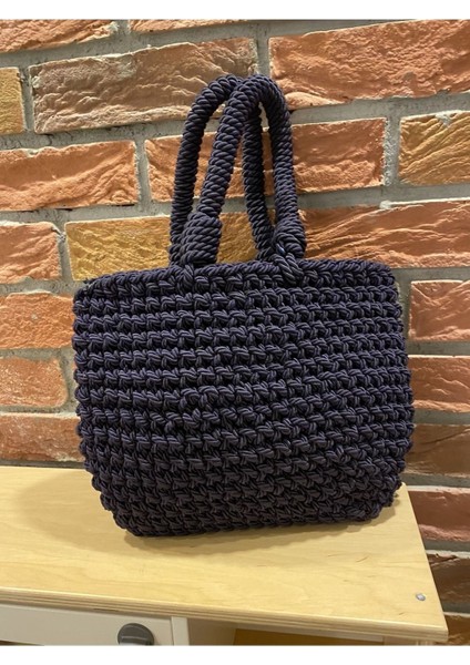 Lacivert Örgü Çanta, Şık ve Kullanışlı El Işi Aksesuar. modelleri