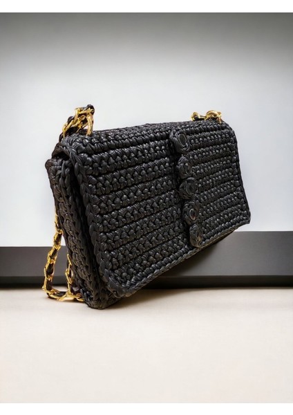 Şık Siyah Örgü Çanta, Hafif ve Kullanışlı Tarzınıza Şıklık Katıyor fiyatları