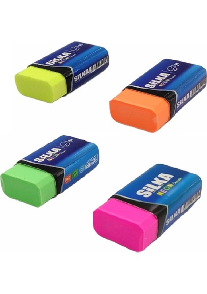 Silgi 4 Adet Neon Renk Silgi ART.3