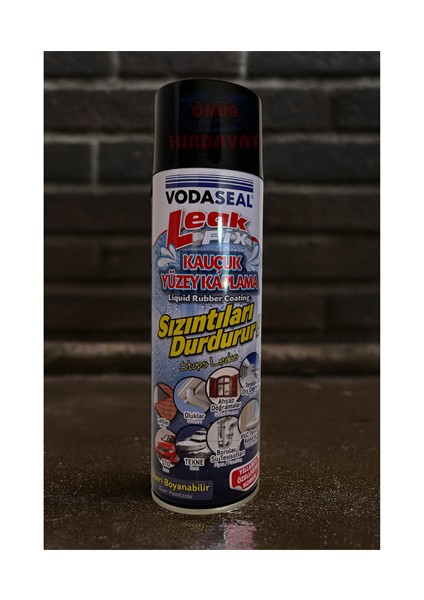Leak Fix 200 ml – Siyah Kauçuk Bazlı Su Geçirmez Sızdırmazlık Spreyi