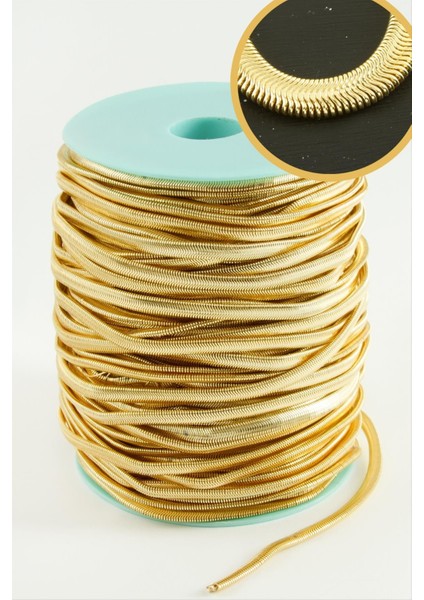 5 mm Sarı Renkli Italyan Zinciri 50 Metre